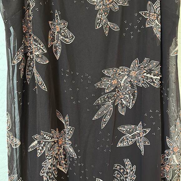 Eva Blue Plus Long Maxi Brown Fairy Dress Beaded Embellished Sleeveless 32W - Picture 4 of 12